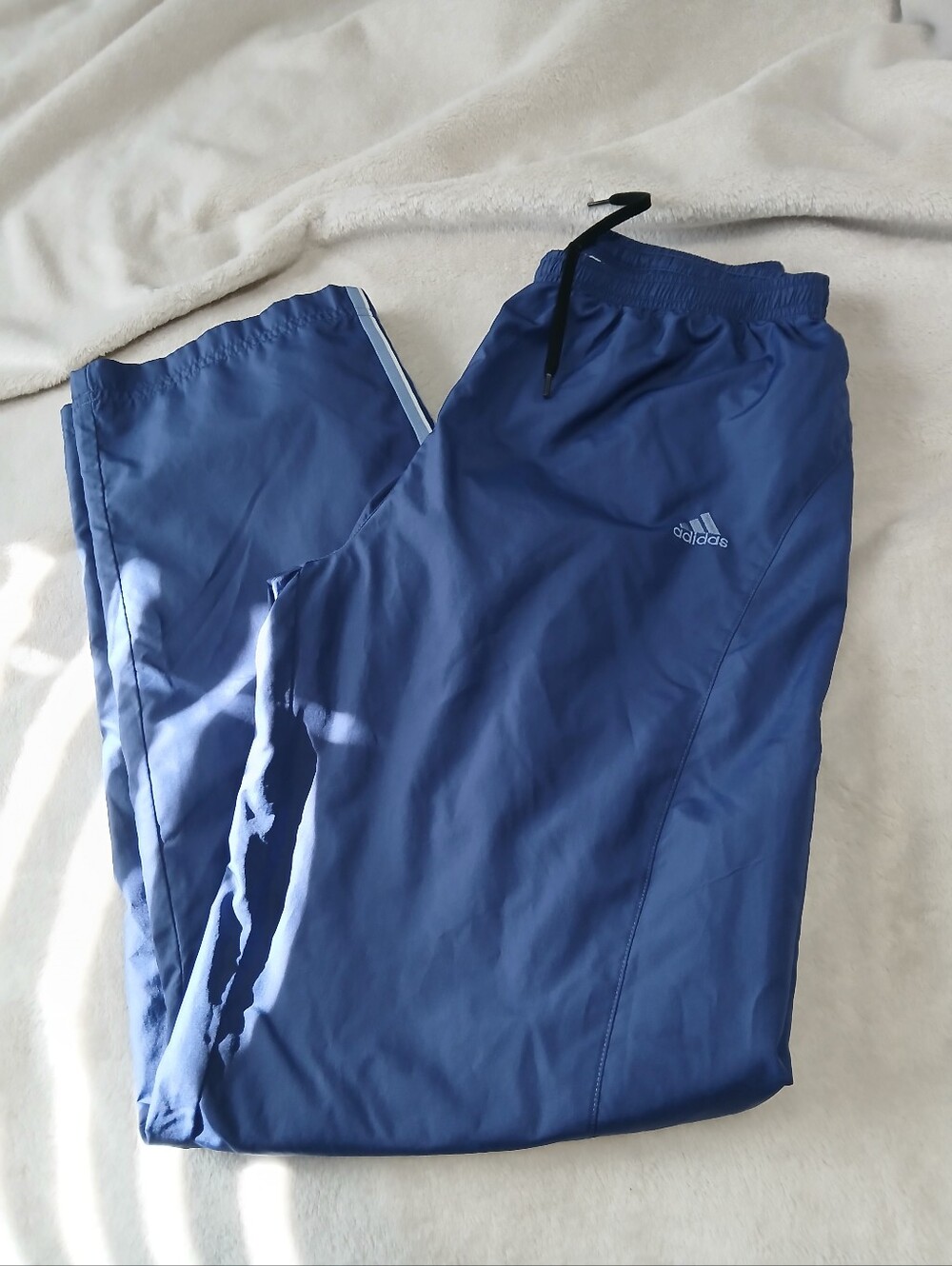 adidas Navy Blue Athletic Track Pants with Black Drawstring